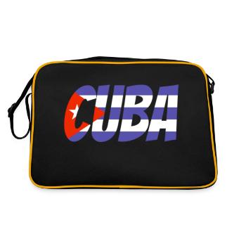 Couleurs des lettres du drapeau cubain - Sac Retro - noir/or - Dos