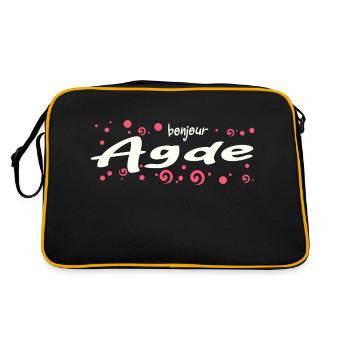 Agde - Retro Bag - black/gold - Back