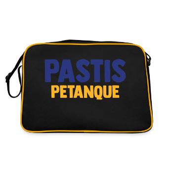 PASTIS PETANQUE Camping Apéro Vacances Beauf - Sac Retro - noir/or - Dos