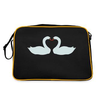 cygne - Sac Retro - noir/or - Dos