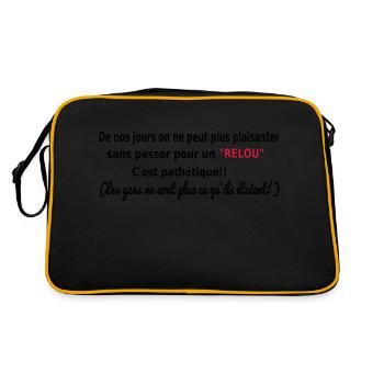 HUMOUR T-shirt sympa RELOU - Sac Retro - noir/or - Dos