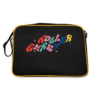 Roller Derby - Retro Tasche - Schwarz/Gold - Hinten