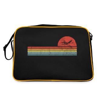 Rétro rétro avion plan spotter avion - Sac Retro - noir/or - Dos