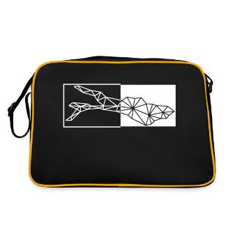Bodensee | Polygon | Weiss - Retro Tasche - Schwarz/Gold - Hinten