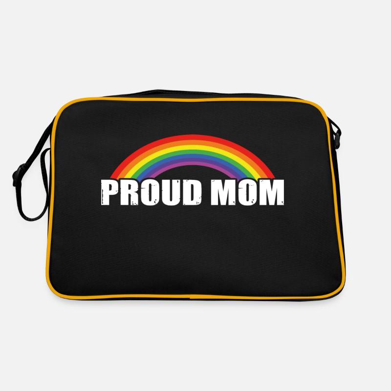 Proud Mom Rainbow Retro Bag