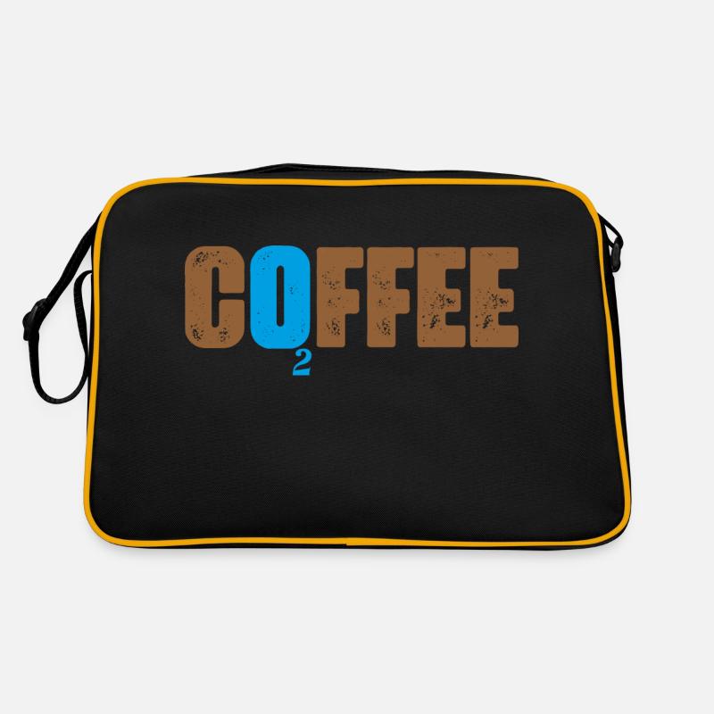 i like coffee with my oxygen, - Sac Retro - noir/or