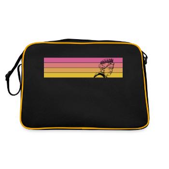 Elizabeth II rétro vintage Reine Elizabeth 2 - Sac Retro - noir/or - Dos