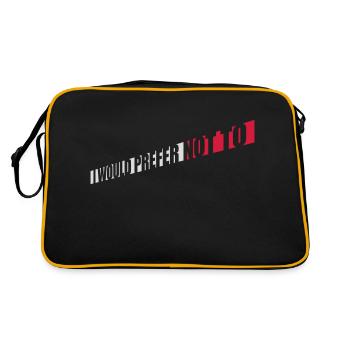 I prefer not to - Retro Bag - black/gold - Back