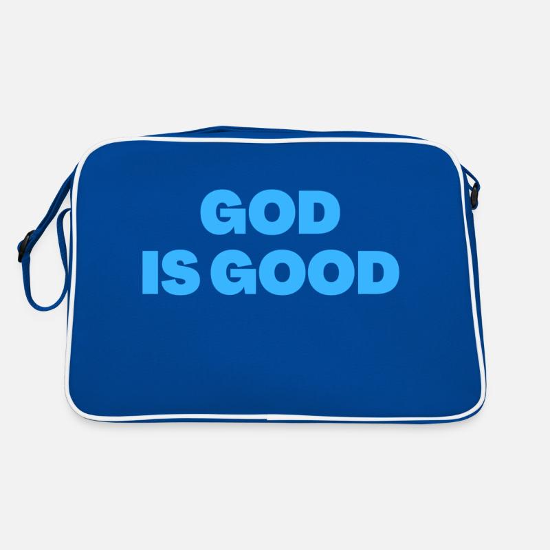 God Is Good - Christian Quotes Retro Bag