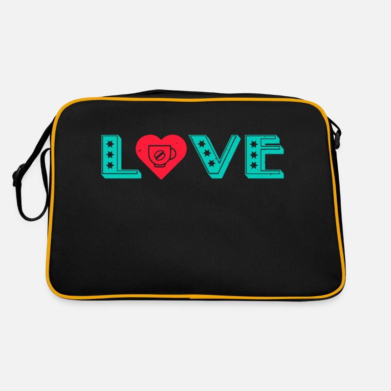 ICH LIEBE KAFFEE ICH LIEBE DAS LEBEN Retro Tasche