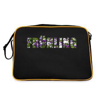 Frühling - Retro Tasche - Schwarz/Gold - Hinten