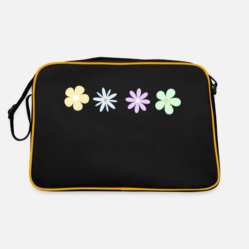 Minimalistische Blumen Retro Tasche