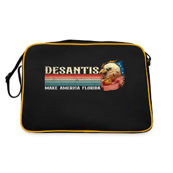 Vintage Distressed Desantis 2024 Election - Retro Bag - black/gold - Back