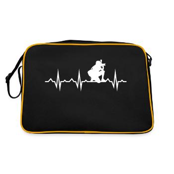 Lustiges Fotograf Geschenk Fotografie - Retro Tasche - Schwarz/Gold - Hinten