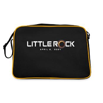 Little Rock Arkansas 2024 Eclipse Souvenir April 8 - Retro Bag - black/gold - Back