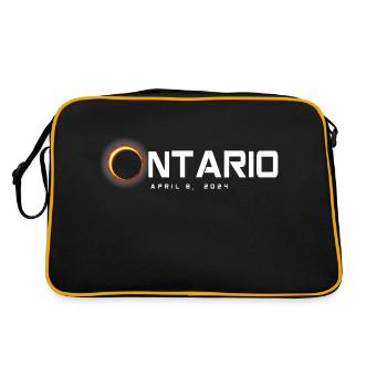 Ontario Canada 2024 Eclipse Souvenir April 8 - Retro Bag - black/gold - Back