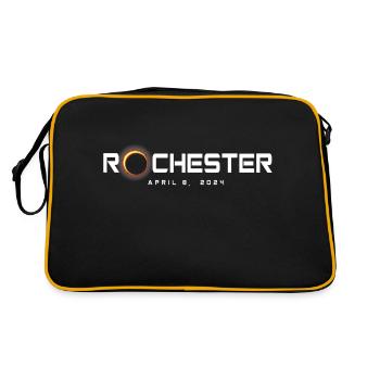 Rochester New York 2024 Eclipse Souvenir 8 avril - Sac Retro - noir/or - Dos