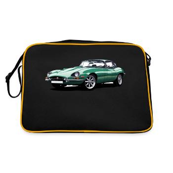E type jag sketch - Retro Bag - black/gold - Back