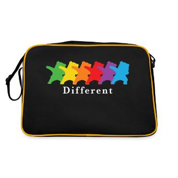 LGBT Design - Design DIFERENT - Sac Retro - noir/or - Dos