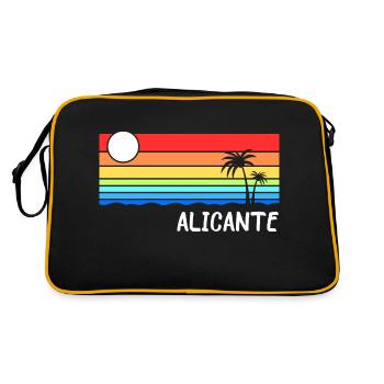 Alicante Costa Blanca Espagne Ville côtière Vacances - Sac Retro - noir/or - Dos