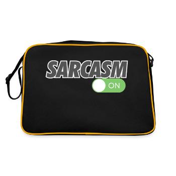 SARCASM ON - Retro Bag - black/gold - Back