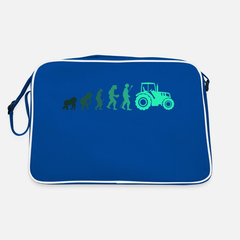 Evolution des Traktors Retro Tasche