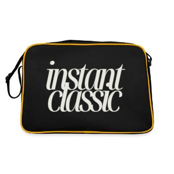 Instant Classic - Minimalist Text Design - Retro Bag - black/gold - Back