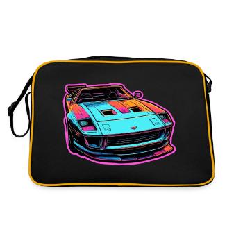 Car / Vehicle / Passenger Car / Mobile / Old Timer / Driving - Retro Bag - black/gold - Back
