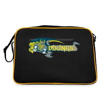 Wikinger - Retro Tasche - Schwarz/Gold - Hinten