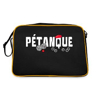 Pétanque the French beret style - Retro Bag - black/gold - Back
