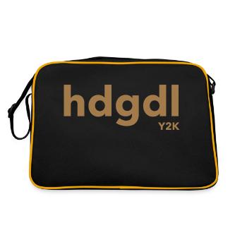 hdgdl hab dich ganz doll lieb Y2k braun - Retro Tasche - Schwarz/Gold - Hinten