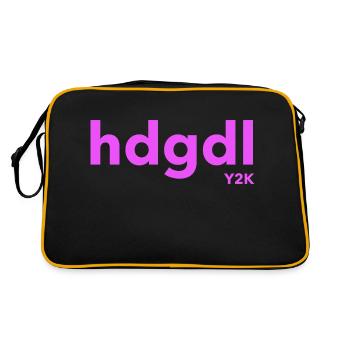 hdgdl hab dich gaz doll lieb magenta Jahr2000 - Retro Tasche - Schwarz/Gold - Hinten