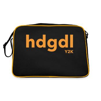 hdgdl hab dich ganz doll lieb Jahr2000 Y2K orange - Retro Tasche - Schwarz/Gold - Hinten