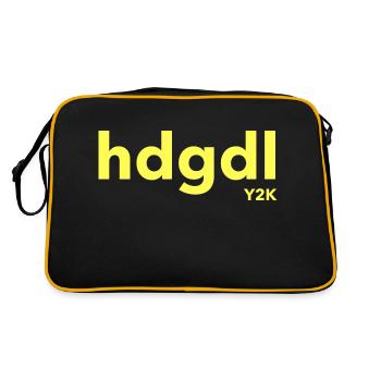 dhgdl hab dich ganz doll lieb Y2K gelb - Retro Tasche - Schwarz/Gold - Hinten