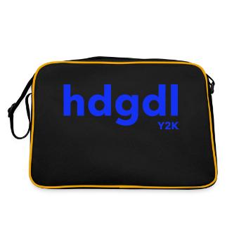 hdgdl hab dich ganz doll lieb Jahr2000 Y2K blau - Retro Tasche - Schwarz/Gold - Hinten