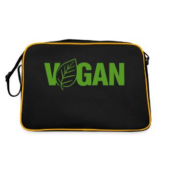 Végétalien Plante Végétalien - Sac Retro - noir/or - Dos