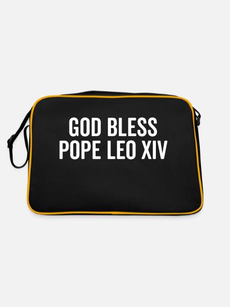 Que Dieu bénisse le pape Léon XIV - Sac Retro - noir/or - Dos