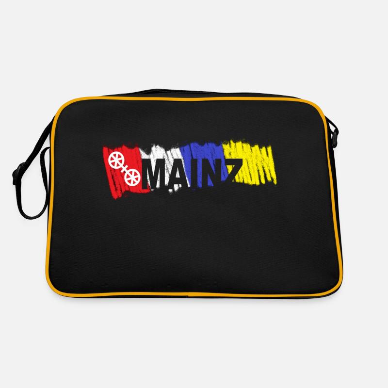 MAINZ 4FB - Retro Tasche - Schwarz/Gold