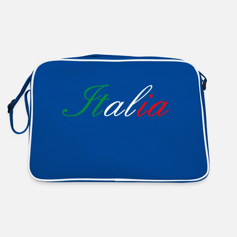 Italia écriture couleur drapeau Sac Retro