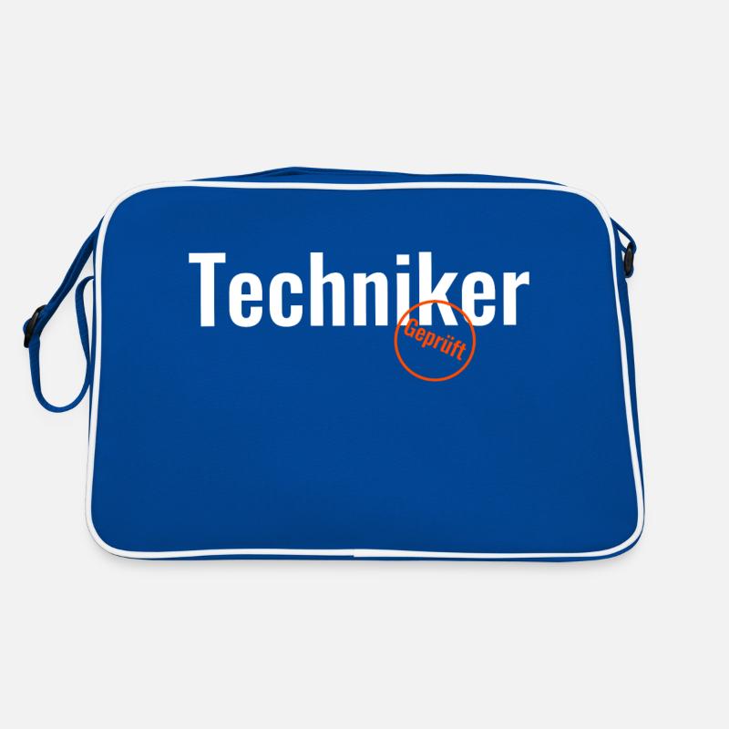 Techniker geprüft Elektriker Informatik Schlosser Retro Tasche