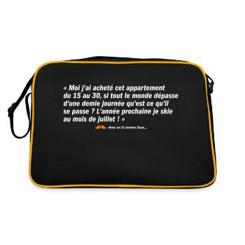 Je skie au mois de juillet ! - Sac Retro - noir/or - Dos