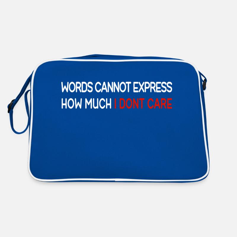 Words cannot express how much i don't care Retro Bag