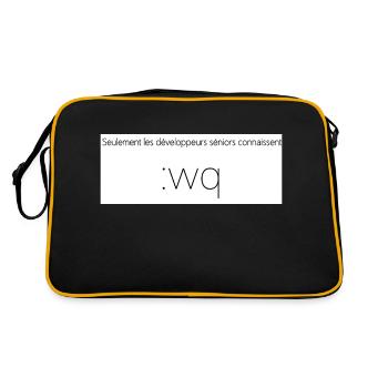 seulement les developpeurs seniors connaissent - Sac Retro - noir/or - Dos