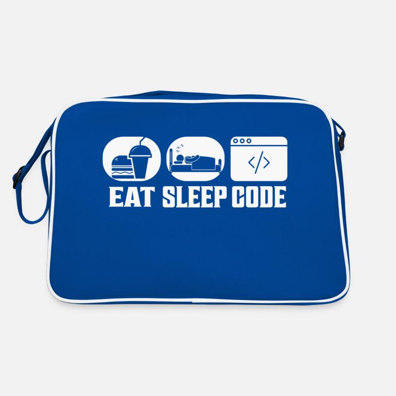 Eat Sleep Code Software Coding Retro Tasche
