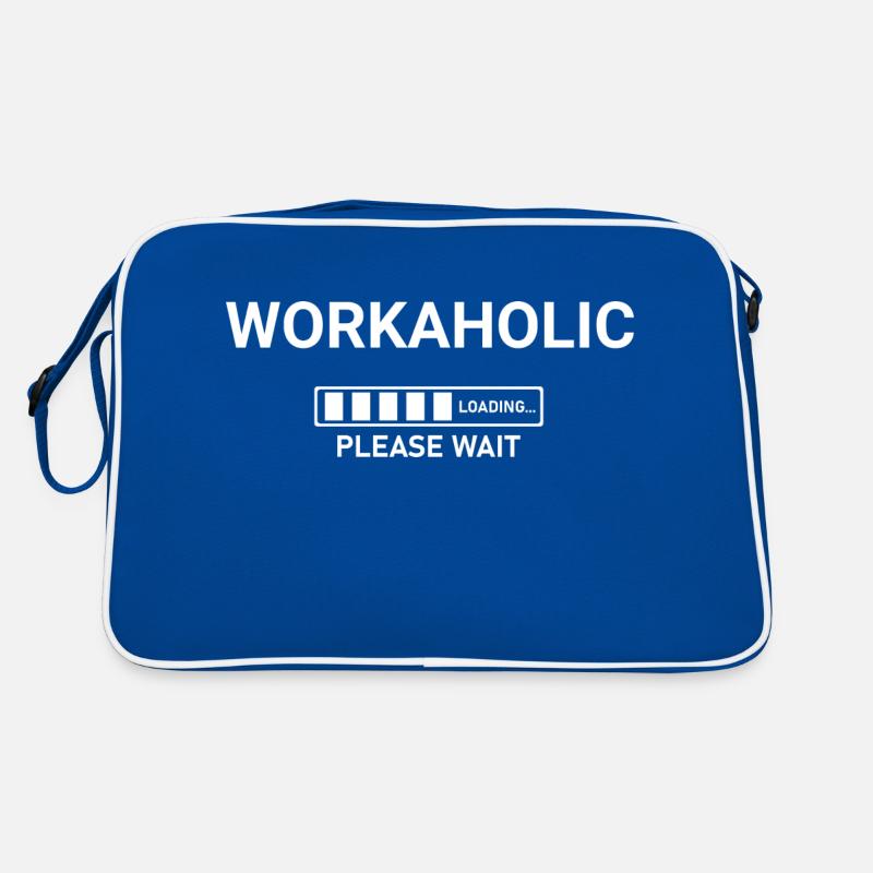 Workaholic Loading Please Wait Retro Bag