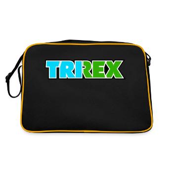 TRI REX lettering is the triathlon - Retro Bag - black/gold - Back