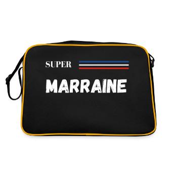 super marraine - t-shirt assorti - Sac Retro - noir/or - Dos