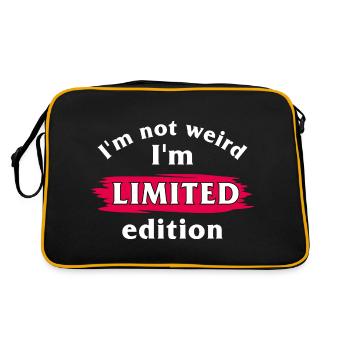 I am not weird. I am limited edition - Retro Bag - black/gold - Back