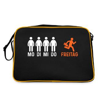 Rettungsschwimmer Bademeister - Retro Tasche - Schwarz/Gold - Hinten