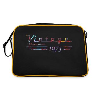 50th Birthday vintage retro Born in 1973 Birthday - Retro Bag - black/gold - Back